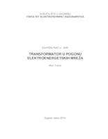 Transformator u pogonu elektroenergetskih mreža