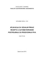 Aplikacija za vizualni prikaz recepata u automatiziranom postrojenju za proizvodnju piva