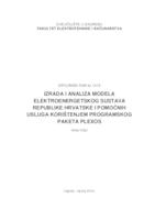 Izrada i analiza modela elektroenergetskog sustava Republike Hrvatske i pomoćnih usluga korištenjem programskog paketa Plexos