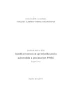 Izvedba modula za upravljačku ploču automobila s procesorom FRISC