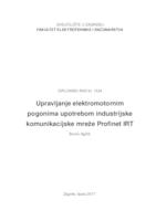 Upravljanje elektromotornim pogonima upotrebom industrijske komunikacijske mreže Profinet IRT