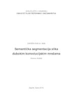 Semantička segmentacija slika dubokim konvolucijskim modelima