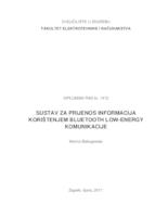 Sustav za prijenos informacija korištenjem bluetooth low-energy komunikacije