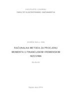 Računalna metoda za procjenu momenta u financijskim vremenskim nizovima