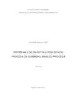 Priprema log datoteka poslovnog procesa za dubinsku analizu procesa