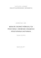 Mobilno osobno pomagalo za prostorno i vremenski dinamičko dogovaranje sastanaka