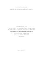 Aplikacija za učenje matematike na uređajima s operacijskim sustavom Android