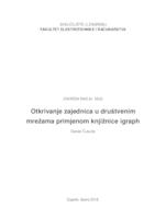 Otkrivanje zajednica u društvenim mrežama primjenom knjižnice igraph