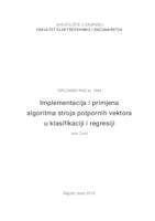 Implementacija i primjena algoritma stroja potpornih vektora u klasifikaciji i regresiji