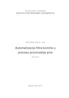 Automatizacija filtra komine u procesu proizvodnje piva