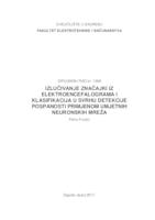 Izlučivanje značajki iz elektroencefalograma i klasifikacija u svrhu detekcije pospanosti primjenom umjetnih neuronskih mreža