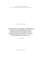 Automatizacija modela obradnog centra s okretnim stolom upotrebom programirljivog logičkog kontrolera S7-1500 u programskom jeziku SCL