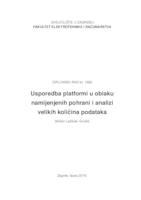 Usporedba platformi u oblaku namijenjenih pohrani i analizi velikih količina podataka