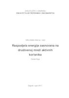 Raspodjela energije zasnovana na društvenoj mreži aktivnih korisnika