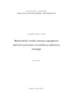 Matematički model nastupa agregegatora aktivnih potrošača na tržištima električne energije