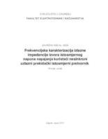 Frekvencijska karakterizacija izlazne impedancije izvora istosmjernog napona napajanja koristeći nesinkroni uzlazni prekidački istosmjerni pretvornik