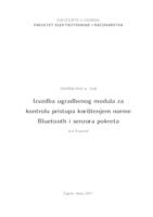 Izvedba ugradbenog modula za kontrolu pristupa korištenjem norme Bluetooth i senzora pokreta