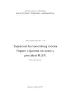 Svjesnost humanoidnog robota Pepper o ljudima na sceni u predstavi R.U.R.