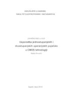 Usporedba jednostupanjskih i dvostupanjskih operacijskih pojačala u CMOS tehnologiji