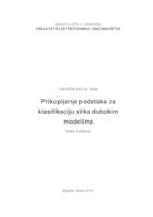 Prikupljanje podataka za klasifikaciju slika dubokim modelima