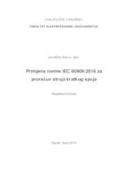 Primjena norme IEC 60909:2016 za proračun struja kratkog spoja