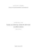 Sustav za evidenciju nastavnih aktivnosti izvođača nastave