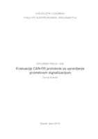 Evaluacija CAN-FD protokola za upravljanje prometnom signalizacijom