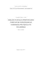 Analiza utjecaja opservacijske funkcije na konvergenciju konsenzus protokola po povjerenju