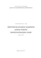 Optimizacija procjene susjedstva antena mobilne telekomunikacijske mreže