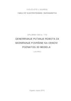 Generiranje putanje robota za skeniranje površine na osnovi poznatog 3D modela