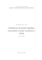 Klasifikacija akustičkih događaja neuronskom mrežom izvedenom u FPGA