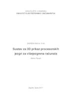 Sustav za 3D prikaz procesorskih jezgri za višejezgrena računala