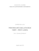 Frekvencijsko zaključavanje Fabry-Pérot lasera