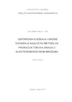 Usporedba rješenja i brzine izvođenja različitih metoda za proračun tokova snaga u elektroenergetskim mrežama