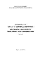 Sustav za izgradnju afektivnog rječnika za engleski jezik zasnovan na društvenim medijima