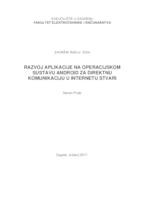 Razvoj aplikacije na operacijskom sustavu Android za direktnu komunikaciju u Internetu stvari