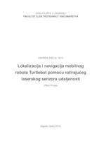 Lokalizacija i navigacija mobilnog robota Turtlebot pomoću rotirajućeg laserskog senzora udaljenosti