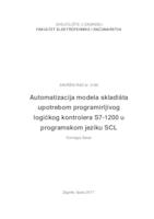 Automatizacija modela skladišta upotrebom programirljivog logičkog kontrolera S7-1200 u programskom jeziku SCL