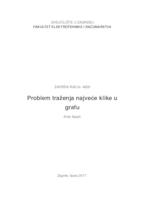 Problem traženja najveće klike u grafu