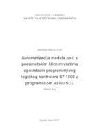 Automatizacija modela peći s pneumatskim kliznim vratima upotrebom programirljivog logičkog kontrolera S7-1500 u programskom jeziku SCL