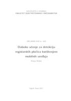 Duboko učenje za detekciju registarskih pločica korištenjem mobilnih uređaja