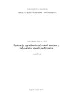 Evaluacija ugradbenih računalnih sustava u računarstvu visokih performansi