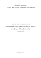 Analiza statičke kontrole kvalitete usluge u programski upravljanim mrežama