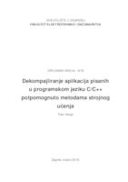Dekompajliranje aplikacija pisanih u programskom jeziku C/C++ potpomognuto metodama strojnog učenja
