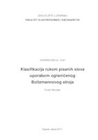 Klasifikacija rukom pisanih slova uporabom ograničenog Boltzmannovog stroja