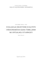 Evaluacija iskustvene kvalitete višekorisničkih igara temeljenih na virtualnoj stvarnosti