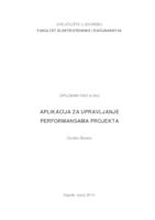 Aplikacija za upravljanje performansama projekta