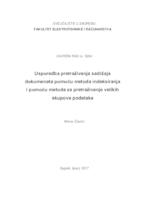 Usporedba pretraživanja sadržaja dokumenata pomoću metoda indeksiranja i pomoću metoda za pretraživanje velikih skupova podataka