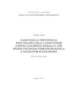 Kvantizacija frekvencija spektralnih linija u adaptivnom koderu govornog signala s više brzina prijenosa primjenom modela s Gaussovim mješavinama