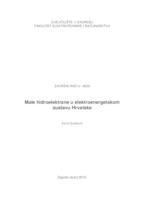 Male hidroelektrane u elektroenergetskom sustavu Hrvatske